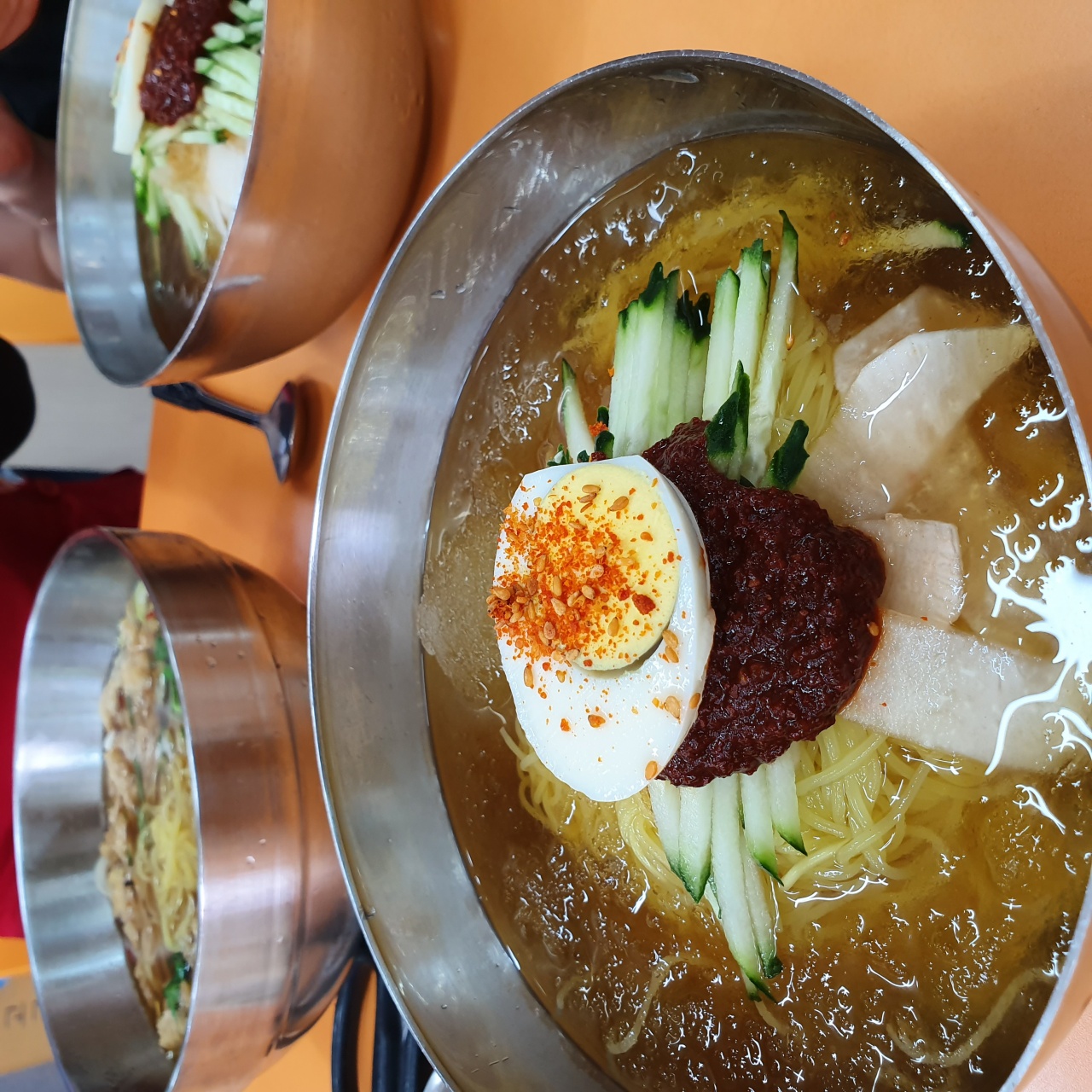 고향밀면 매장 방문 후 남겨주신 고객 리뷰 사진입니다.