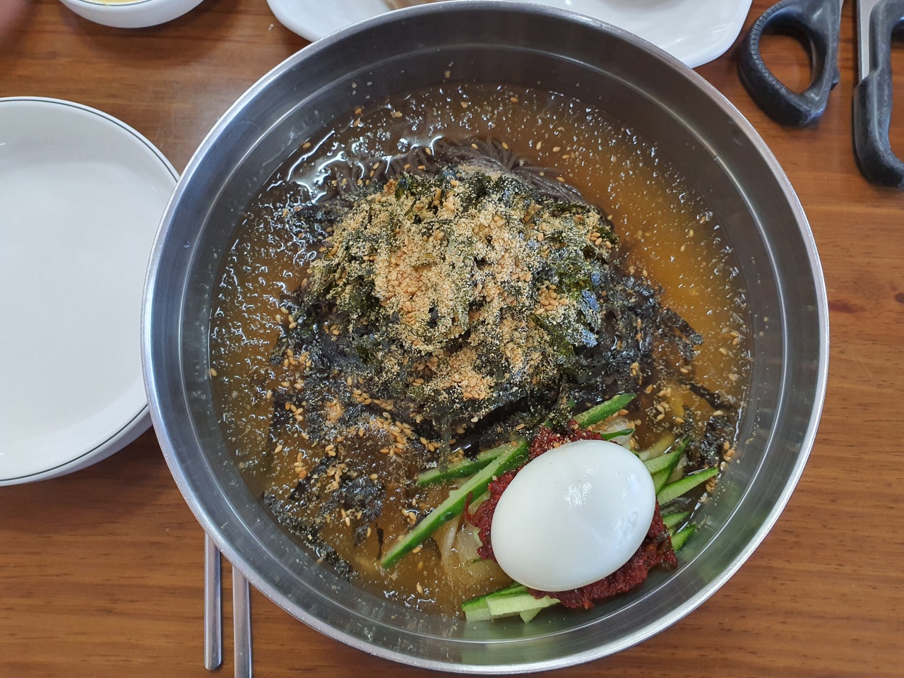황정숙막국수 매장 방문 후 남겨주신 고객 리뷰 사진입니다.