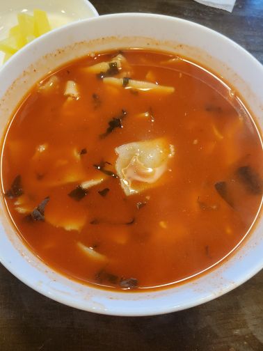 뽕씨네 얼큰 수제비 매장 방문 후 남겨주신 고객 리뷰 사진입니다.