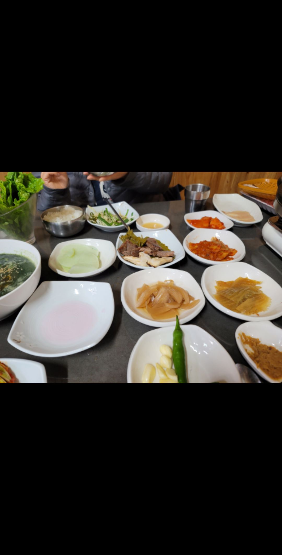 명희네음식점 매장 방문 후 남겨주신 고객 리뷰 사진입니다.