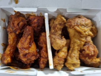 교촌치킨 초월점 매장 방문 후 남겨주신 고객 리뷰 사진입니다.