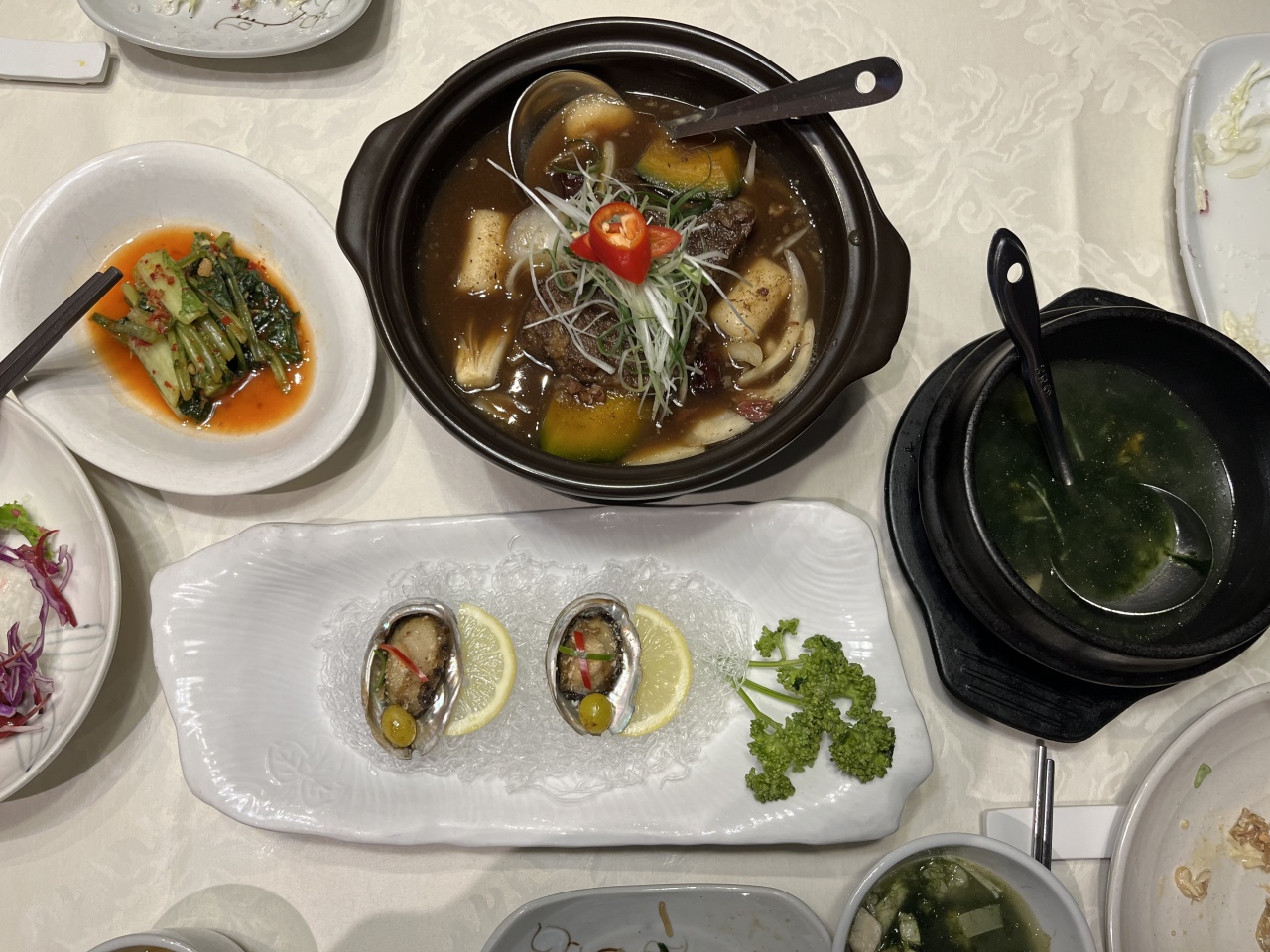 필녀의 한정식 매장 방문 후 남겨주신 고객 리뷰 사진입니다.